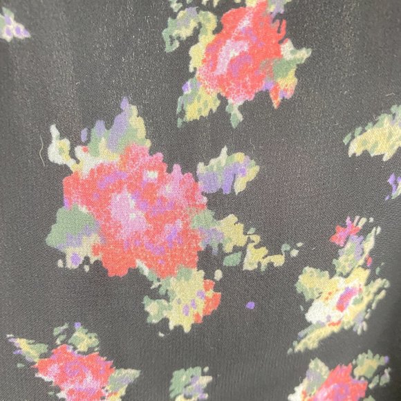 Guess Floral Loose Dress with Black Tie Up Belt - Picture 5 of 10